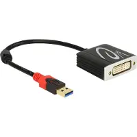 DeLOCK - Ekstern videoadapter - USB 3.0 - DVI - sort - detailsalg
