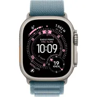 Apple Watch Ultra 3 GPS + Cellular 49mm Natural Titanium Case with Light Blue Alpine Loop - Medium