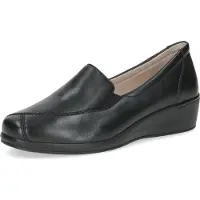 Caprice Slipper, black, made of Leather with Wedge heel, Size 37