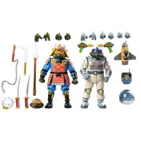 NECA Teenage Mutant Ninja Turtles Cartoon 2 Pack Rum Eventyr & Samurai Skildpadder Actionfigur 18 Cm