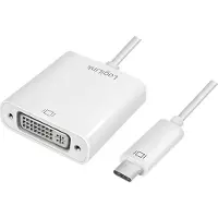 Logilink UA0245A, 0,14 m, DVI, USB Type-A, Hvid