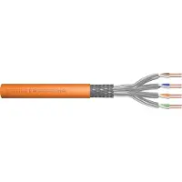 Digitus Cat.7 installationsdatakabel, S/FTP, Dca, massiv ledning, AWG 23/1, LSOH, 100m, orange