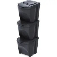 Keden 39x29x45 Cm Stabelbare Genbrugsbeholdere 3 Enheder