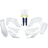 Ufo Husqvarna Tc/fc 2019-2022 Hukit622f-999w Fork Protectors & Plastikkit
