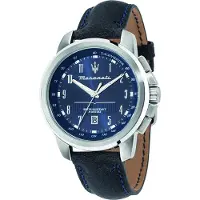 Maserati Herreur R8851121003 Successo Blå/Læder Ø44 mm