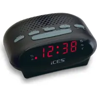 Ices Lenco ICR-210 Sort Clockradio