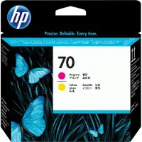 HP 70 - Gul, magenta - printhoved - for DesignJet HD Pro MFP, T120, Z2100, Z3100, Z3100ps, Z3200, Z3200ps, Z5200, Z5400