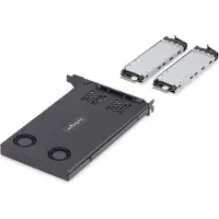 StarTech.com Startech Dual-Bay M.2 NVMe SSD Removable Mobile Rack for PCIe x8 Slot - Interfaceadapter - M.2 - M.2 NVMe Card / PCIe (NVMe) - PCIe 4.0 x8 - sort