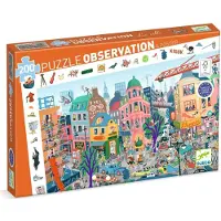 Djeco Puslespil - 200 Brikker - The City - - OneSize - Puslespil