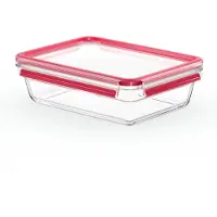 EMSA CLIP & CLOSE N10411, Kasse, Rektangulær, 2 L, Transparent, Glas, 420 °C