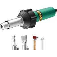 Vevor varmluftssvejser til plastik, 1600W varmluftsbrænderpistol, 122-1112℉ PVC TPO vinyl varmepistol svejsebrænder, plastsvejsetagsæt med 4 tilbehør - 2 dyser og 1 sømrulle til PP/PE/PVC-plader