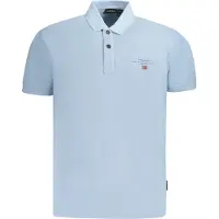 Napapijri Polo Elba Chambray Blå Lyeblå måle