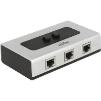DeLOCK Switch RJ45 10/100/1000 2 port manual bidirectional