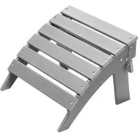 Vevor Adirondack fodskammel, 16,9L x 18,9B x 13H tommer HDPE plastik foldbar Adirondack fodskammel, vejrbestandig fodstøtte til Adirondack stol, bredt brugt til udendørs veranda, pool, græsplæne, bagh