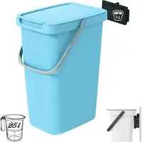Prosperplast Šiukšliadėžė 25 l 29,5x26x48,5 cm mėlyna SYSTEMA Q COLLECT KEDEN