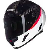 Nolan X-804 RS D.O.C. Carbon Glossy Integralhjelm Karbon/Orange/Hvid XL sort
