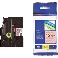 Brother TZe-B31 labeltape - sort på fluorescerende orange 12mm x 5m