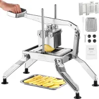 Vevor Kommerciel Grøntsagsskærer, 1/4 og 1/2 tommer Tomatskæremaskine, Grøntsagsskærer i Rustfrit Stål og Aluminiumslegering, Manuel Tomatskæremaskine med Skridsikre Fodder, til Tomater, Løg, Kartofle