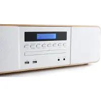 BigBen Interactive Thomson MIC201IDABBT - Mikrosystem - 60 Watt (Total) - hvid, træ
