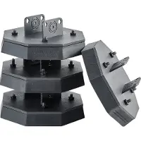 Vevor RV nivelleringspuder, 4-pak gummi donkraftpuder, hver med 5000 lbs kapacitet, standard donkraft stabilisatorpude med stort overfladeareal, ideel til saksedonkraftfødder, femte hjul, klasse A/C a