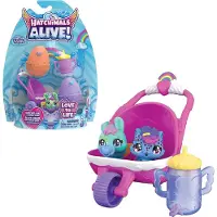 Hatchimals Alive Hatch N Stroll Playset med klapvogn leget?j og 2 mini-figurer i selvklipende ?g b?rneleget?j til piger og drenge i alderen 3 og