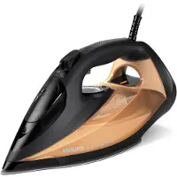 Philips Azur 7000 Series DST7040 - Dampstrygejern med automatisk afbrydelse - såleplade: SteamGlide Elite - 2800 W - sort/guld