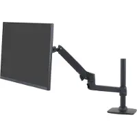 Ergotron - Monteringssæt (drejelig arm, høj pæl, 2-delt skrivebordsklemme) - for Monitor - aluminium - mat sort - skærmstørrelse: op til 34 - skrivebordsmonterbar
