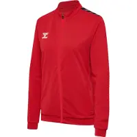 Hummel Sportssweatjakke 'Authentic' mørkerød / hvid