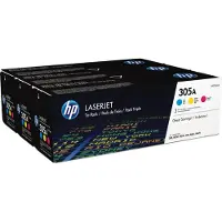 HP 305A / CF370AM 3-Pack - Lasertoner Cyan