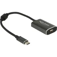 DeLOCK - Ekstern videoadapter - VL100 - USB-C - Mini DisplayPort - mørkegrå - detailsalg