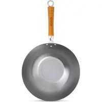 KENHOM Ken Hom WOK CLASSIC CARBON, Rund, Wok/Stirfry pande, Rustfrit stål, Kulstofstål, Keramisk, Gas, Halogen, Induktion, Træ