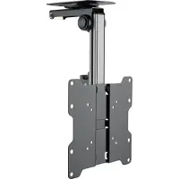 Schwaiger LWHD3720 513 - Beslag - for fladt panel - stål - sort - skærmstørrelse: 17-37 - loftsmonterbar