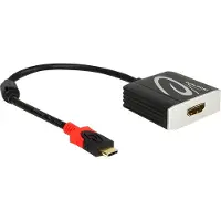 DeLOCK - Ekstern videoadapter - USB-C - HDMI - sort - detailsalg