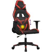 vidaXL gamingstol m. massagefunktion kunstlæder sort og rød