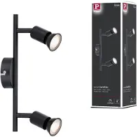 Paulmann Carolina, Overflade spotlys, GU10, 2 pære(r ), Sort