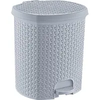 Keeeper affaldsspand til trin/tredd? tjark - 21 liter - nordic-grey - rattan-look - med pedal - 1 stk (1030413000000)