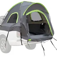 Vevor Pickup-telt, passer til 1,5-1,8 m lastbiltelt til camping, vandtæt PU2000 mm 2-3 personers soveplads til lastbil med dobbeltlagsvinduer, robust lastbiltelt med opbevaringstaske