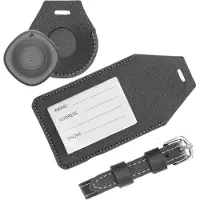 4smarts Tracker SkyTag/Luggage Tag, Bagage, Sort, Støvresistent, Vandtæt, Imiteret læder, IP66, iPad 9.7 6th Gen.(2018)/A1893,A1954iPhone 13 ProiPhone 7PlusiPad 10.2 8th Gen(2020)/A2270,A2428...
