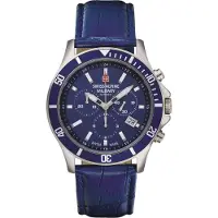 Swiss Alpine Military Herreur 7022.9535 Challenger Chrono Blå/Læder