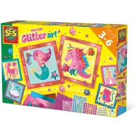 SES Creative Mess free glitter art, Håndværkssæt til børn, 3 År, Flerfarvet