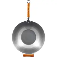 Ken Hom Excellence, Rund, Wok/Stirfry pande, Stål, Træ, Kulstofstål, 36 cm