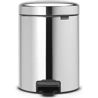 Brabantia New Icon pedalspand 5 liter brilliant steel (sølv)