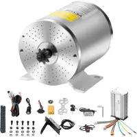 Vevor 1800W elektrisk børsteløs DC-motorsæt - 48V 4500 o/min motor med opgraderet hastighedsregulator, fodpedal og gashåndtag til gokarts, elcykel, motorcykel, scooter
