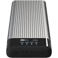 Hyper HyperJuice HJ245B - Powerbank - USB-C - 27000 mAh - 245 Watt - PD 2.0, PD 3.0, QC 2.0, QC 3.0, Apple 2.4A, QC 4.0+ - 4 output-stikforbindelser (4 x USB-C)