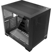 Vevor Mid-Tower PC-kabinet, dobbeltkammer, gaming-computerkabinet med hærdede glaspaneler, magnetisk støvfilter, kabelhåndtering, til GPU op til 410 mm i længden, kompatibel med ATX/M-ATX/ITX, ingen b