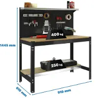 Simonwork (bancos De Trabajo) Bt3 Metalhylde 1445x910x610 Mm