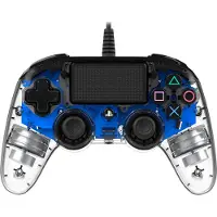 Nacon Wired Illuminated Compact Controller Blue - Wired Controller - Sony PlayStation 4