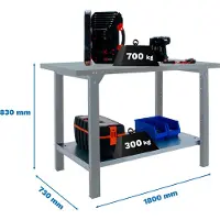 Simonwork (bancos De Trabajo) Bt6 Pro Metalhylde 830x1800x730 Mm