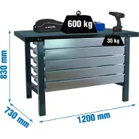 Simonwork (bancos De Trabajo) Bt6 5box Metalhylde 830x1200x730 Mm