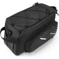 Wozinsky Hurtel cykelkurv bag med skulderrem 9L (regnslag medfølger) sort (WBB22BK)